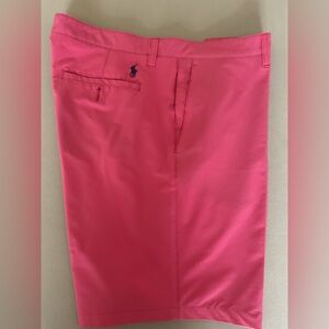 Ralph Lauren Hot Pink Flat Front Men’s Shorts with Navy Pony